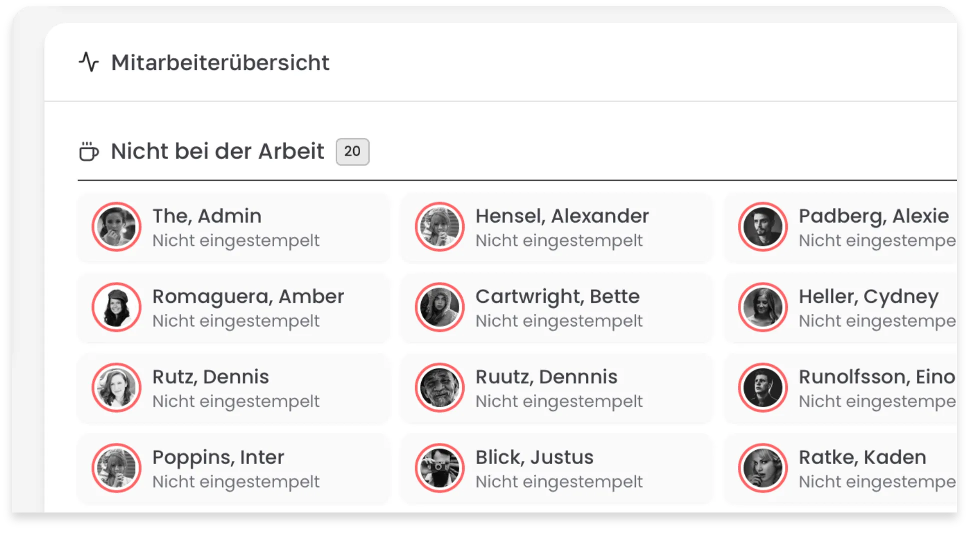 Übersichtsseite